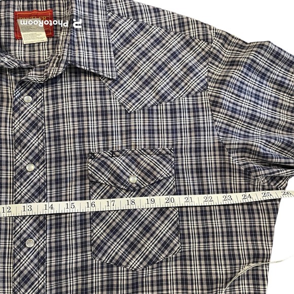 VTG Rustler Pearl Snap Western Button Down Men’s XL Plaid - Picture 3 of 6